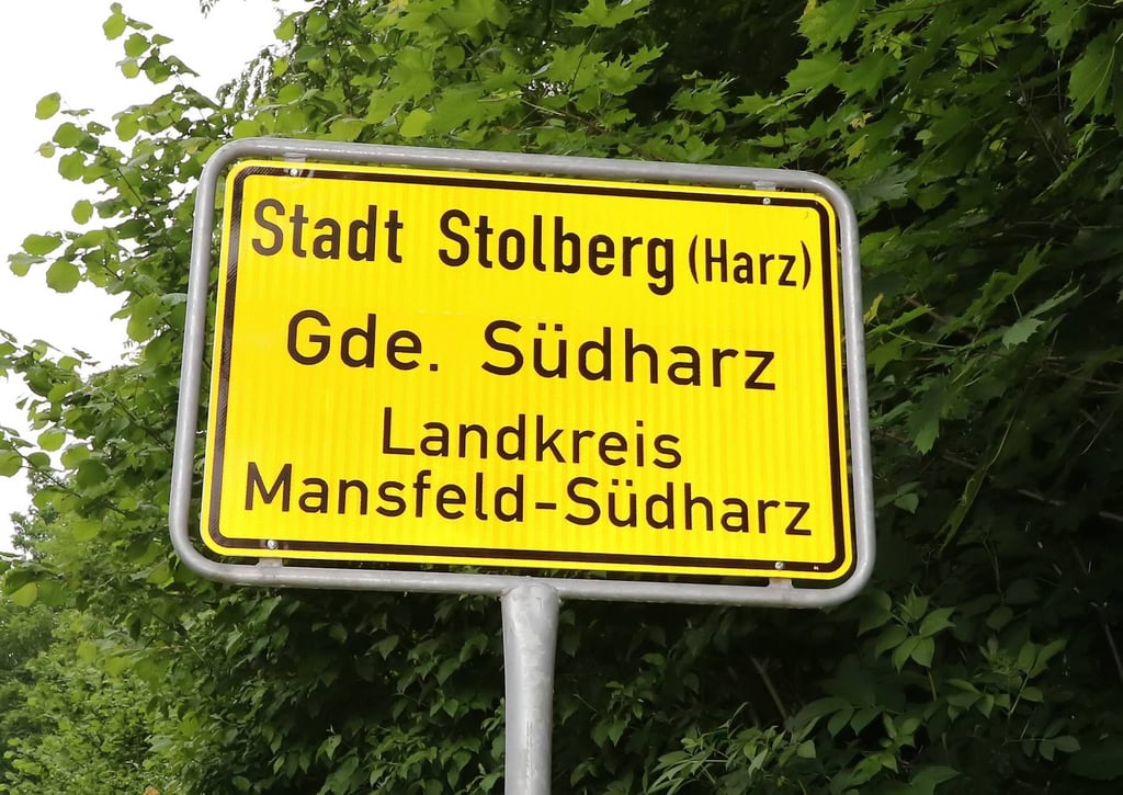 Das Ortsschild von Stolberg.