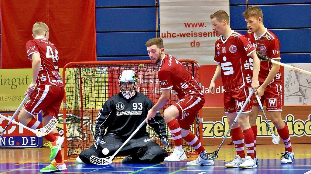 Die Herren des UHC Weißenfels sind nach dem Sieg gegen Chemnitz auf Playoff-Kurs.