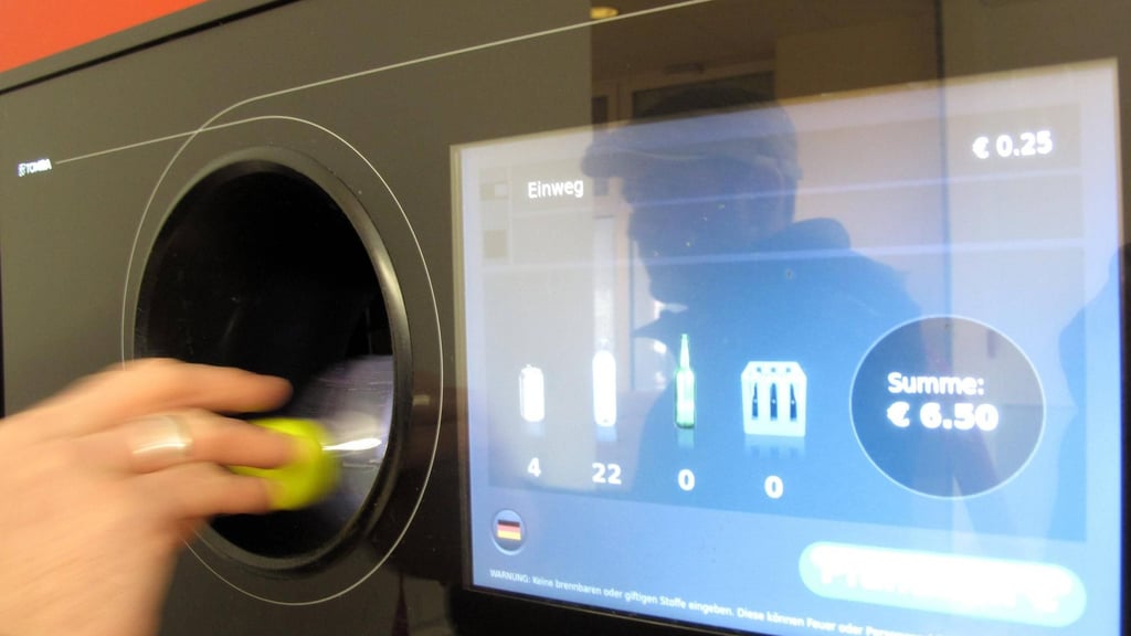 Die Polizei hat in Neustrelitz einen Mann dabei ertappt, wie er einen Pfandautomaten manipuliert hat.