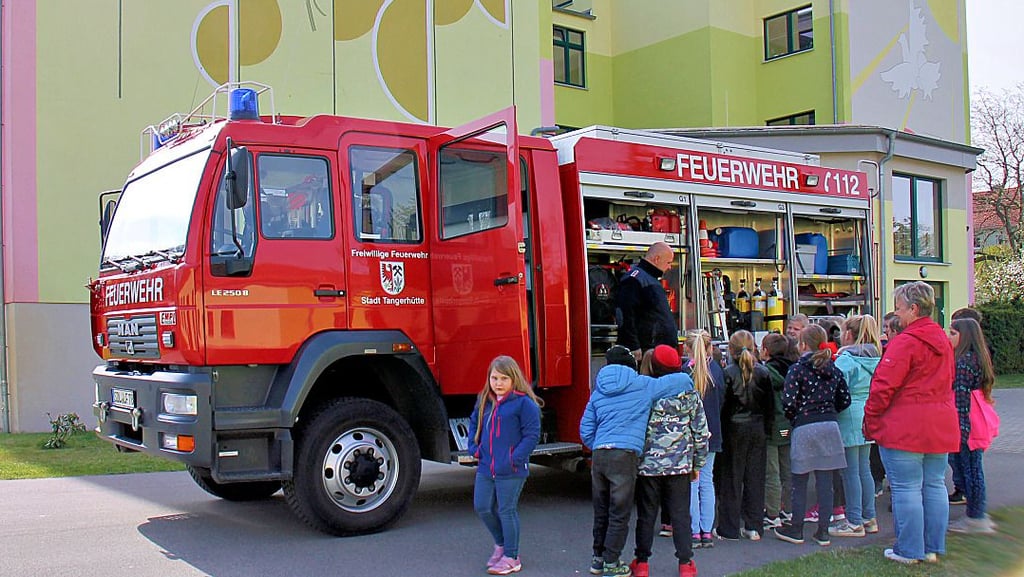 Brandschutztag an der Grundschule in Tangerhütte.
