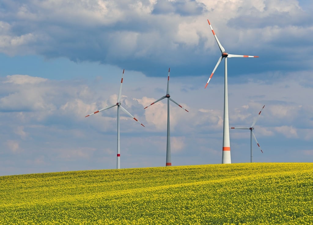 Windräder wachsen überall in den Himmel (Foto). In der Nähe von Langendorf im Dreiländereck soll der Windpark erneuert werden