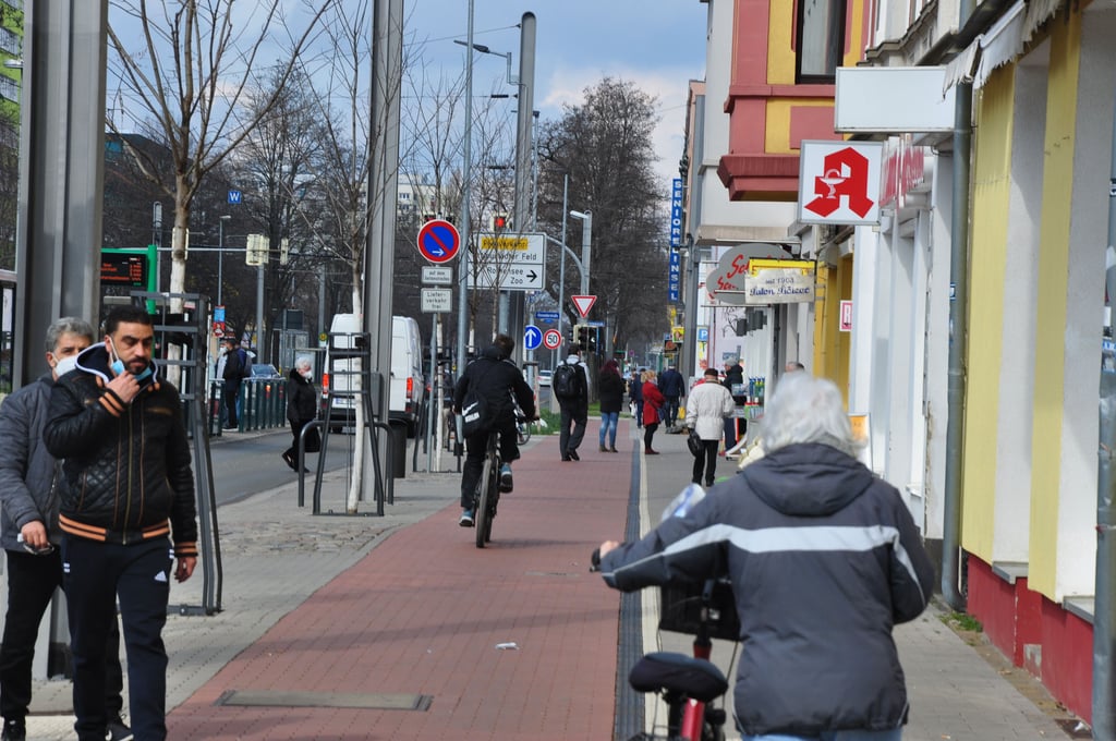 Die Lübecker Straße in Magdeburg-Neustadt.