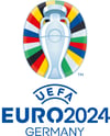 Mit einem farbenfrohen Logo wollen die Ausrichter der Fußball-EM 2024 für das Turnier in Deutschland werben.