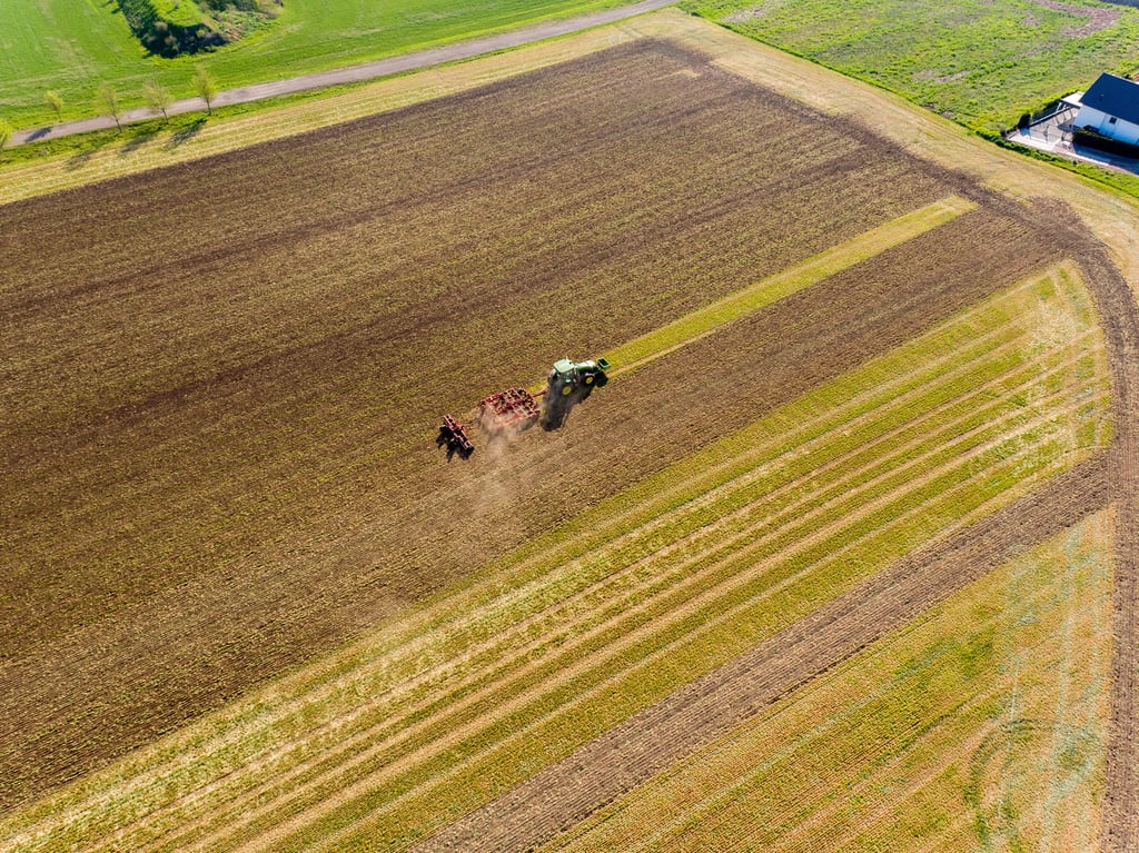 Ein Bauer bearbeitet sein Feld und zieht dabei eine Staubwolke hinter sich her. Vor allem im Osten Deutschlands ist es derzeit viel zu trocken.