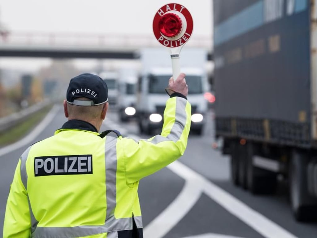 Eine Polizeikontrolle.