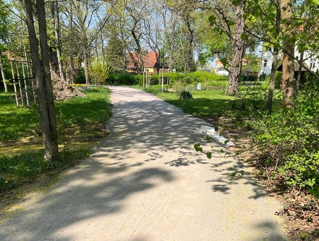 Die Gemeinde Borne hat einen Weg im Schlosspark verbreitert. Das Vorgehen sorgt für Kritik.