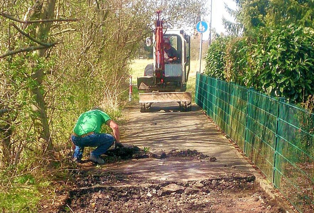 Am Fasanenweg in Friedersdorf waren umfangreiche Instandsetzungsarbeiten nötig.
