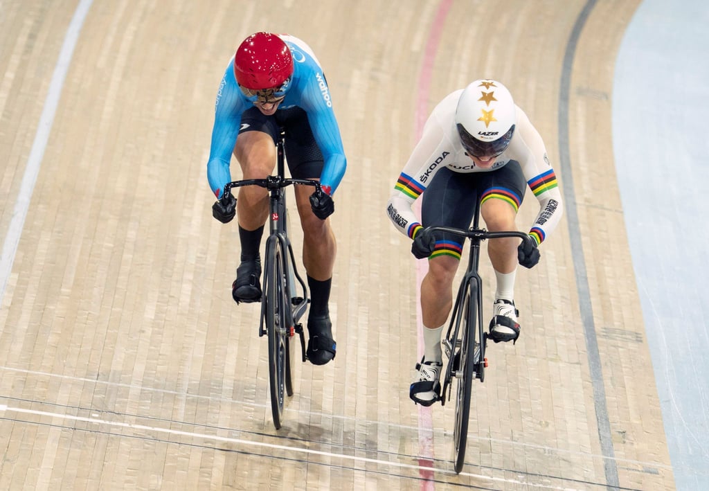 Emma Hinze (r) gewann in Kanada auch den Sprint.