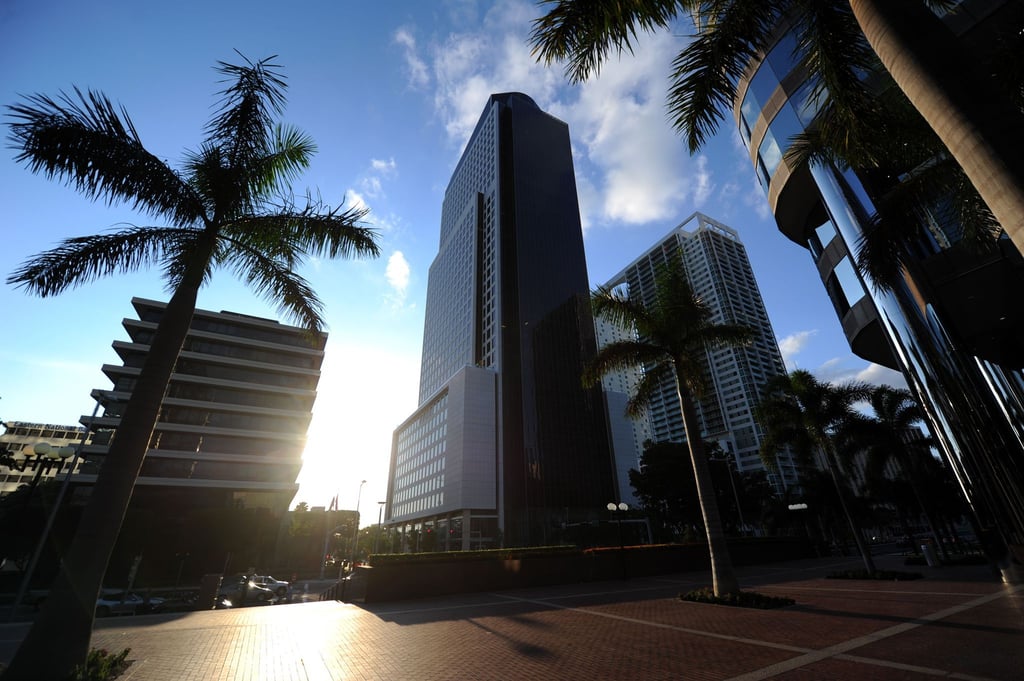 Die Skyline von Downtown Miami.