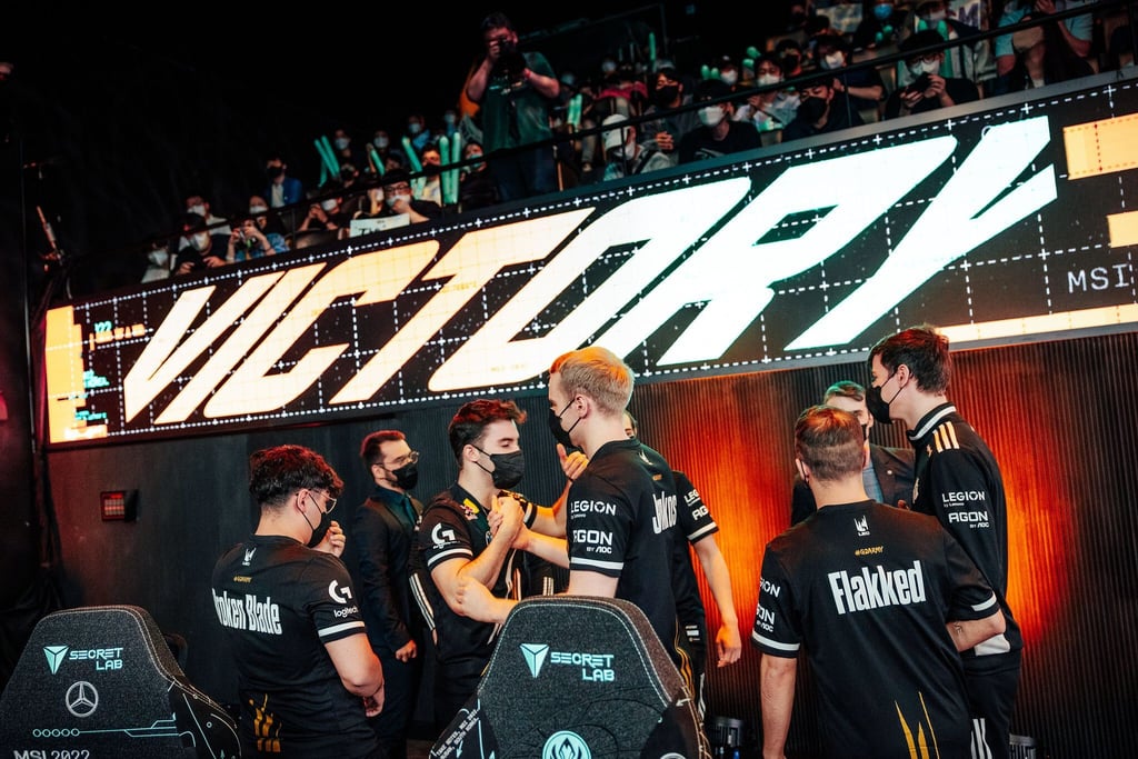 Grund zur Freude: Der LEC-Meister G2 Esports steht bisher ungeschlagen in der nächsten Runde des LoL-Turniers MSI.