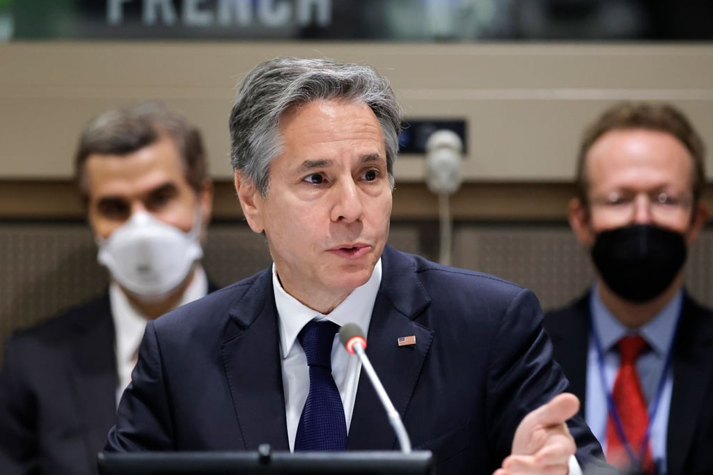 Antony Blinken, Außenminister der USA. Wie aus seinem Ministerium verlautet, nimmt die US-Botschaft in Kiew ihren Betrieb wieder auf.