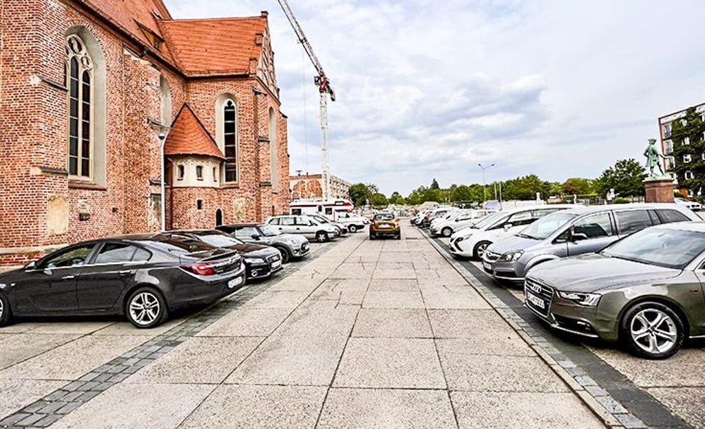 Der Parkplatz an der Marienkirche
