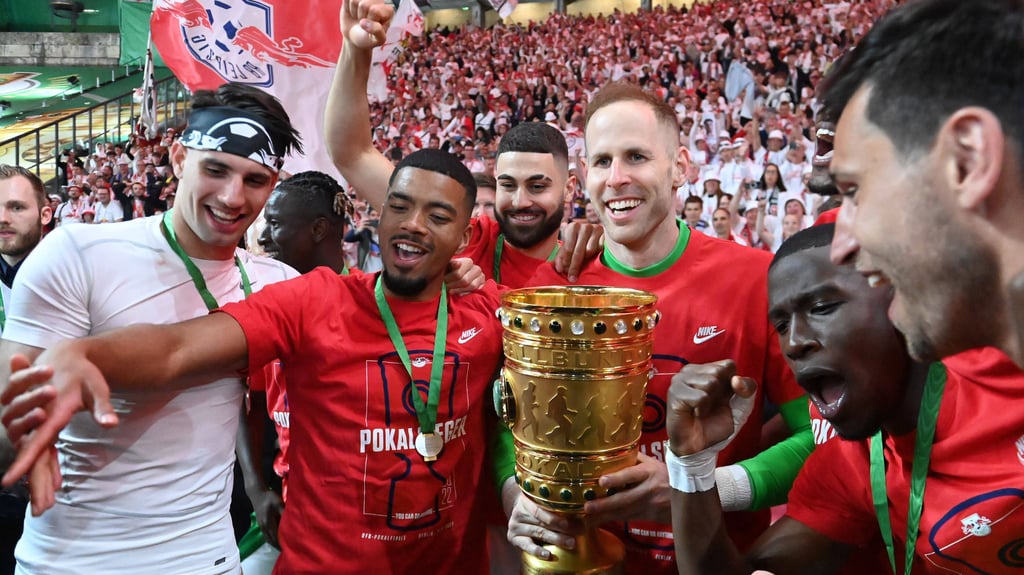 Deutsche Pokalsieger 2022: Spieler von RB Leipzig