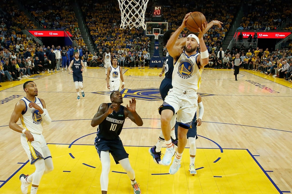 Golden State Warriors-Guard Klay Thompson (11) in Aktion.