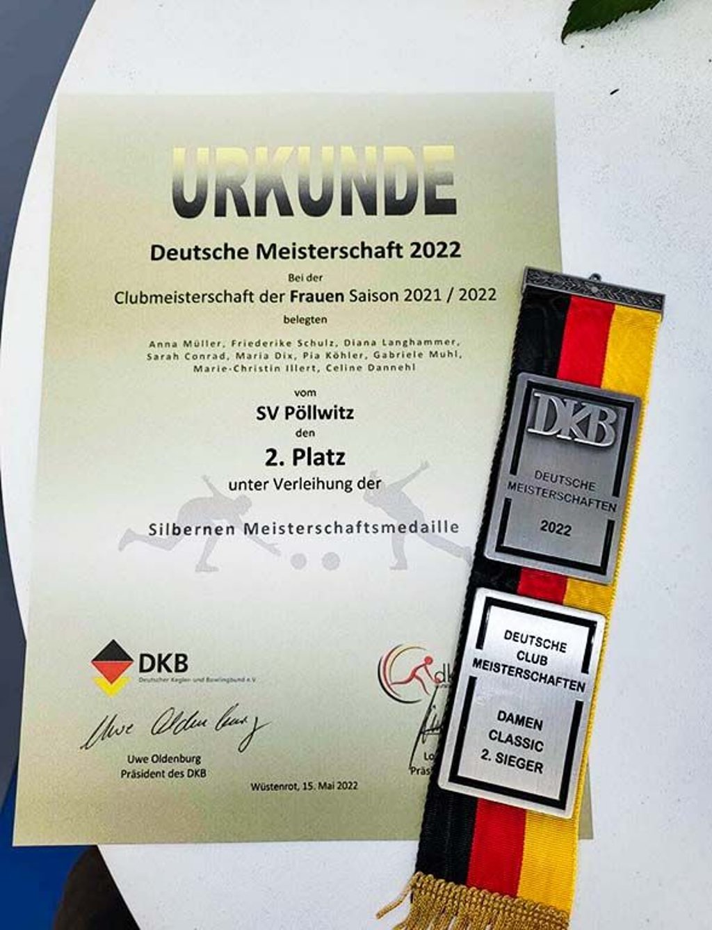 Der silberne Beweis: Nach 2018 haben die Thüringerinnen zum zweiten Mal den zweiten Platz belegt.