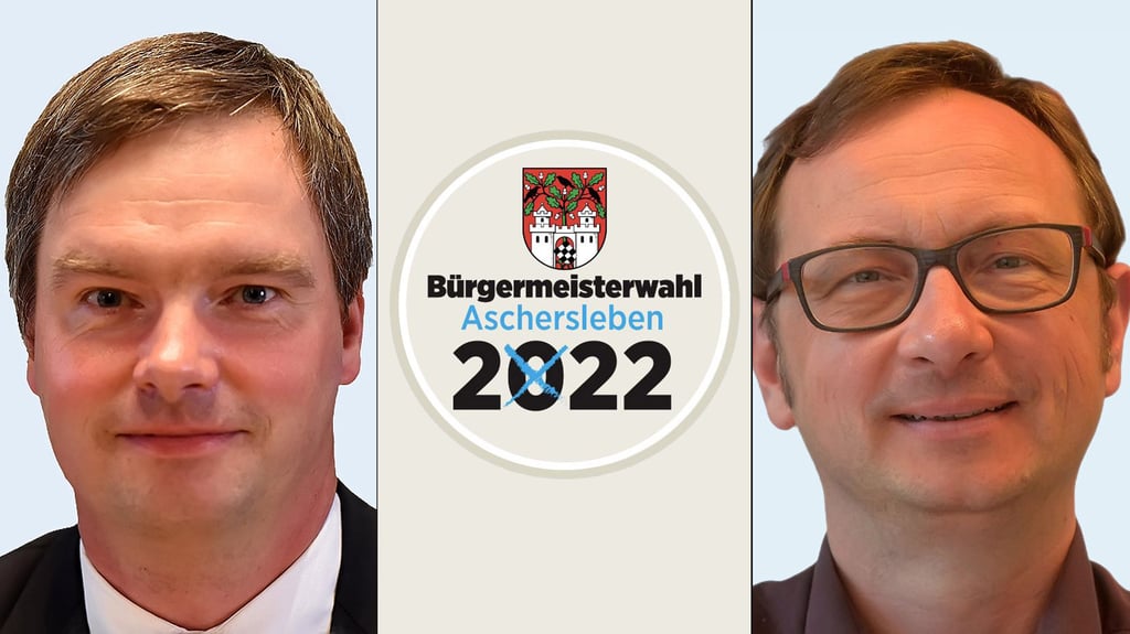 Wer wird der Neue im Rathaus Aschersleben - Steffen Amme (l.) oder Martin Lampadius?