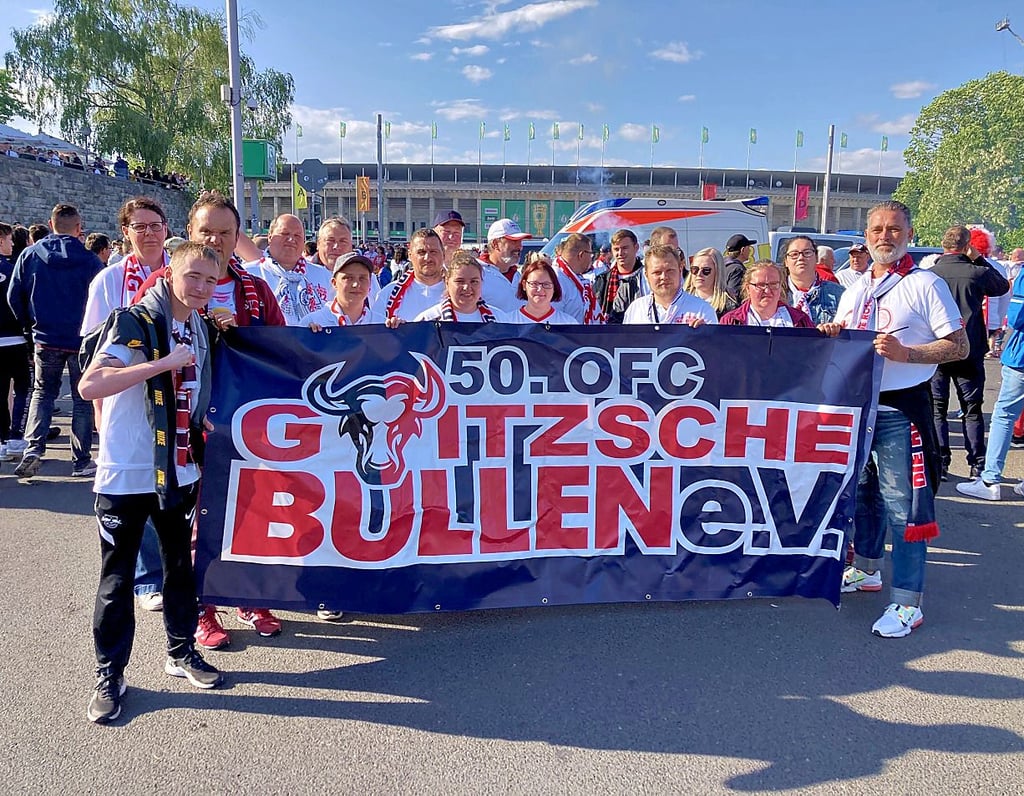 Die Goitzsche Bullen vor dem Spiel in Berlin