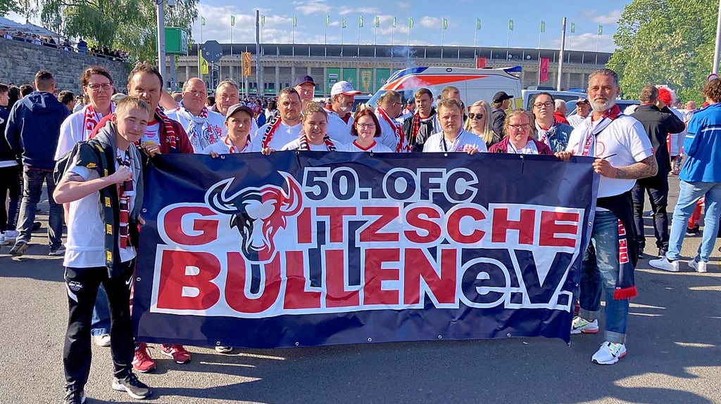 Die Goitzsche Bullen vor dem Spiel in Berlin