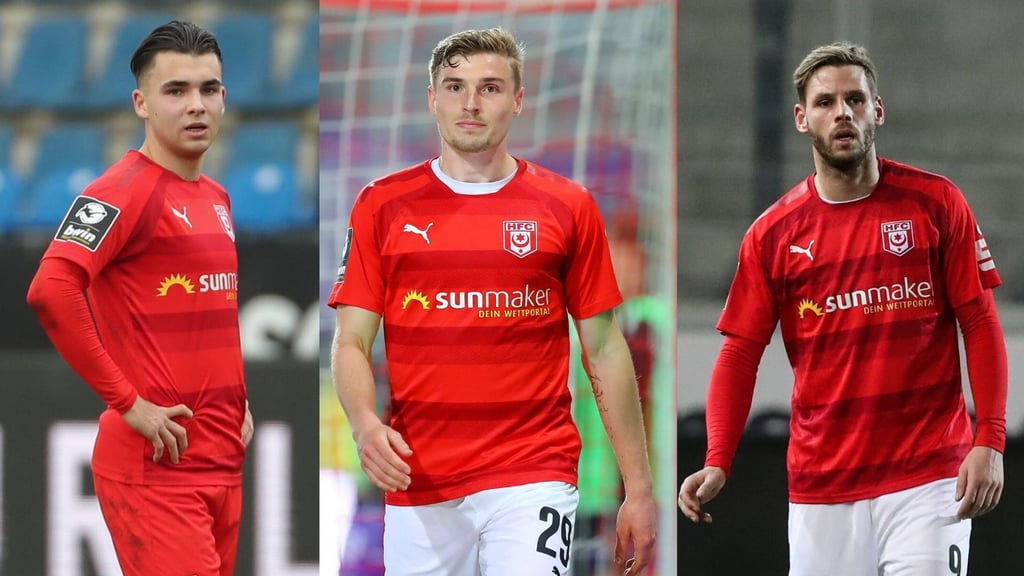 Drei aus der HFC-Offensivabteilung: Jan Shcherbakovski, Elias Huth und Justin Eilers (v.l.n.r.).
