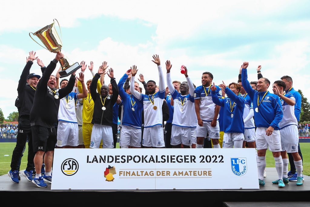 Der 1. FC Magdeburg hat in Halberstadt den Landespokal 2022 gewonnen.