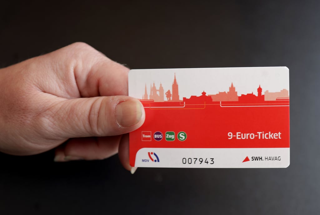 Das ist es: das Neun-Euro-Ticket, hier ausgestellt von der Halleschen Verkehrs AG. Am Montag, dem ersten Vorverkaufstag, war der Ansturm auf die rabattierte Monatskarte hoch.