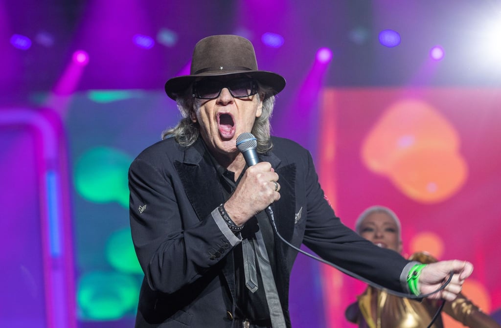 Udo Lindenberg beim ersten Konzert der neuen Tournee „Udopium Live 2022“ in Schwerin.