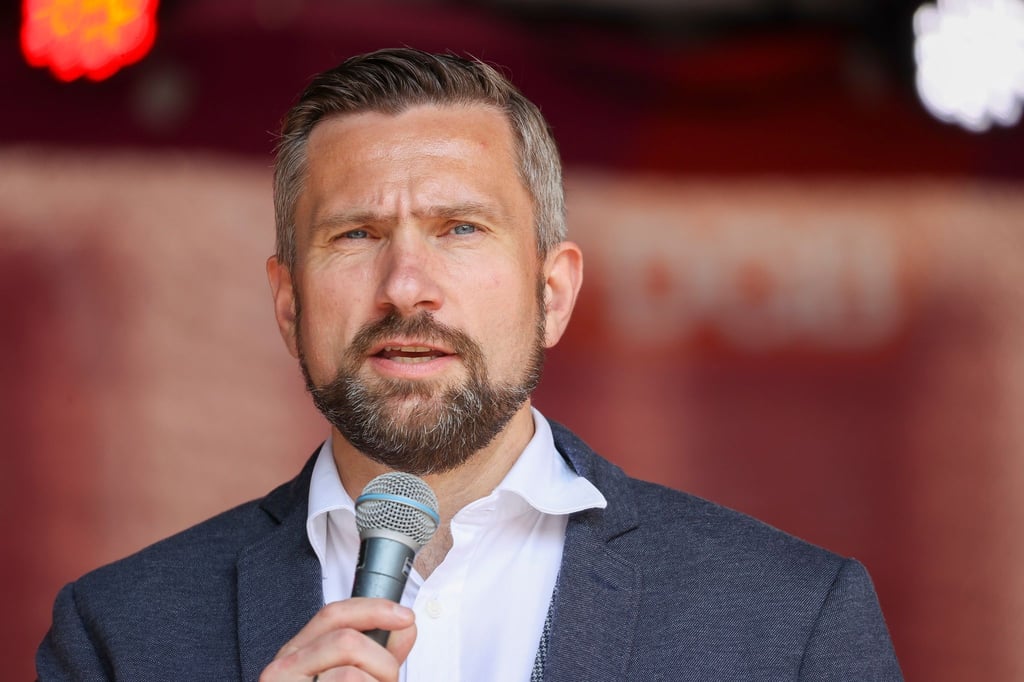 Martin Dulig (SPD), Wirtschaftsminister von Sachsen, spricht.
