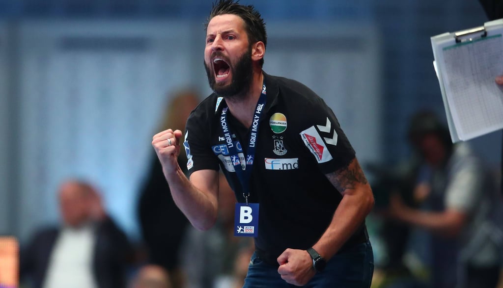 SCM-Trainer Bennet Wiegert musste im Finale der European League mächtig leiden.