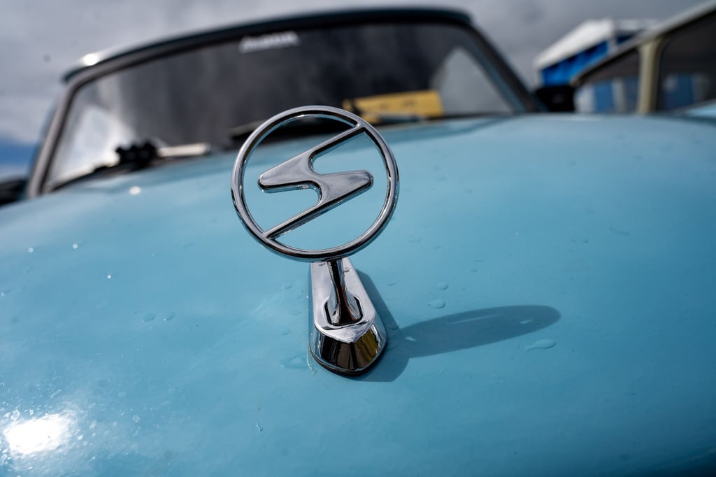 Fahrzeuge der Marke Trabant sind beim Trabi-Treffen zu sehen.
