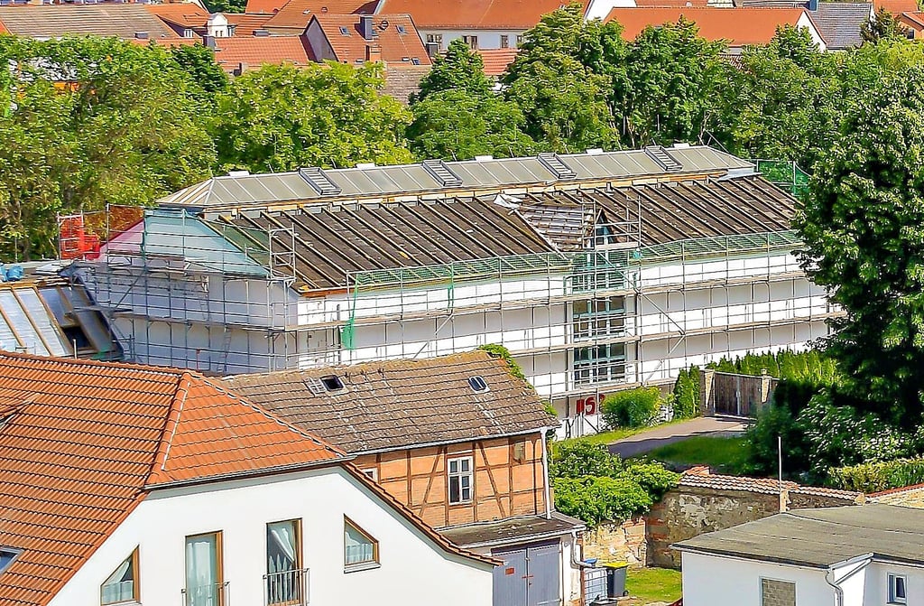 Die Sarresporthalle aus der Vogelperspektive.