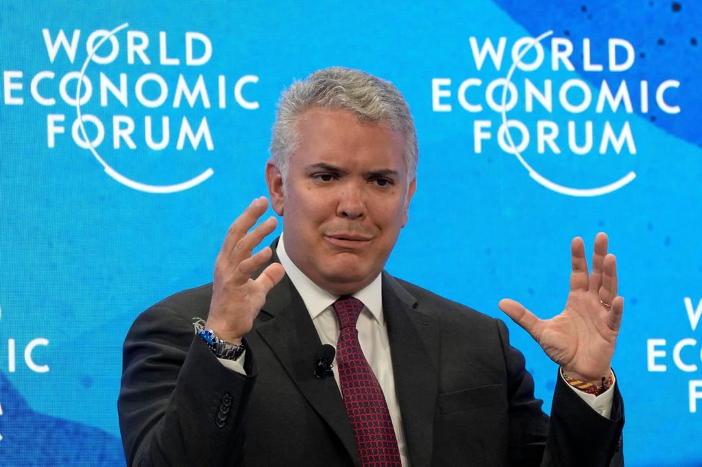Kolumbiens Staatschef Iván Duque beim Weltwirtschaftsforum in Davos Ende Mai.