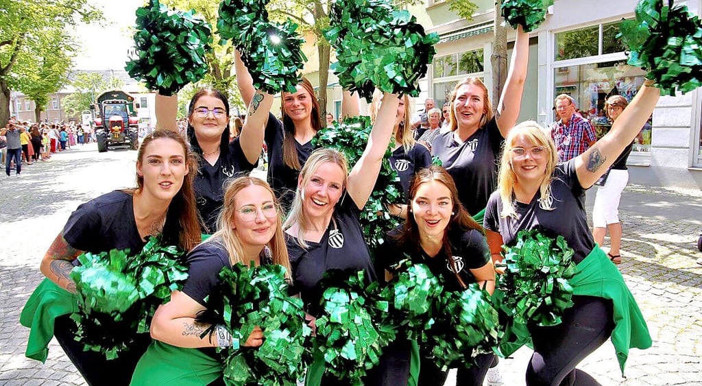 Die Cheerleadergruppe aus Biendorf wurde erst in diesem Jahr gegründet.
