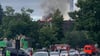 Die Malzfabrik in Köthen steht in Flammen.
