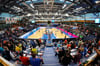 In der Stadthalle Weißenfels trägt der Syntainics MBC seine Heimspiele in der Basketball-Bundesliga aus.