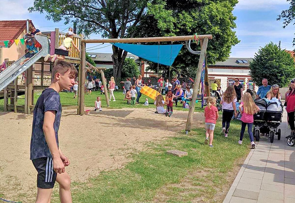 Bunter Trubel herrschte beim Spielplatzfest in Gutenswegen vor wenigen Tagen.