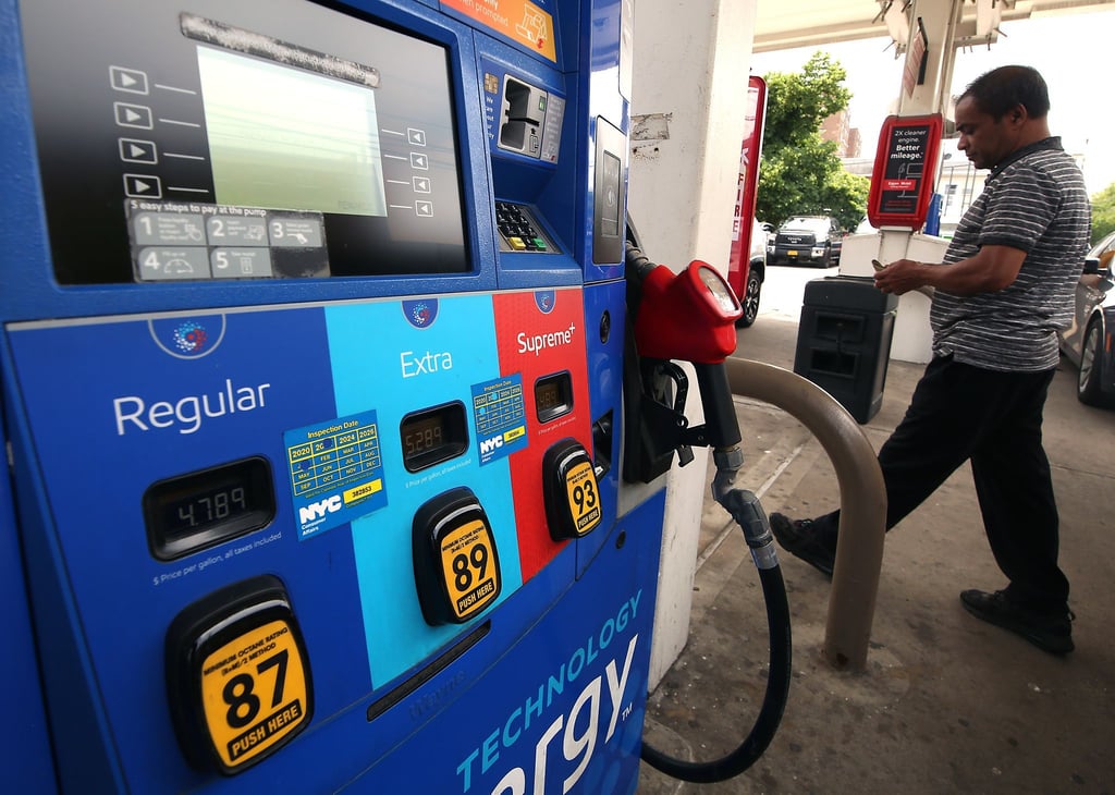 Eine Tankstelle in New York.