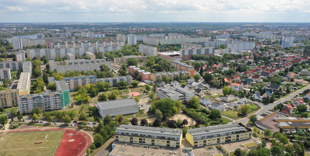 Blick auf den Magdeburger Stadtteil Kannenstieg.