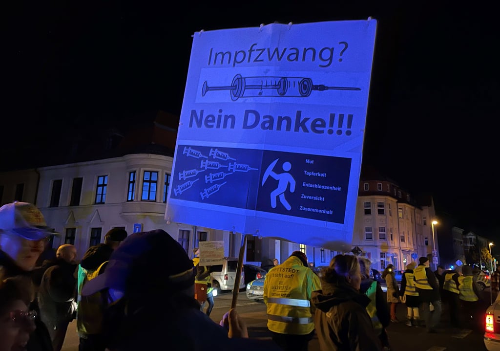 Jeden Dienstag finden in Staßfurt eine Demonstration statt.