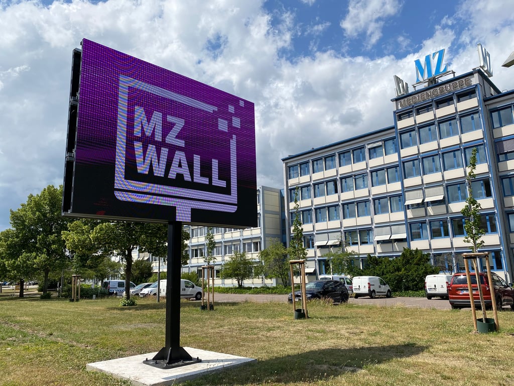 Die neue "MZwall" in der Delitzscher Straße.