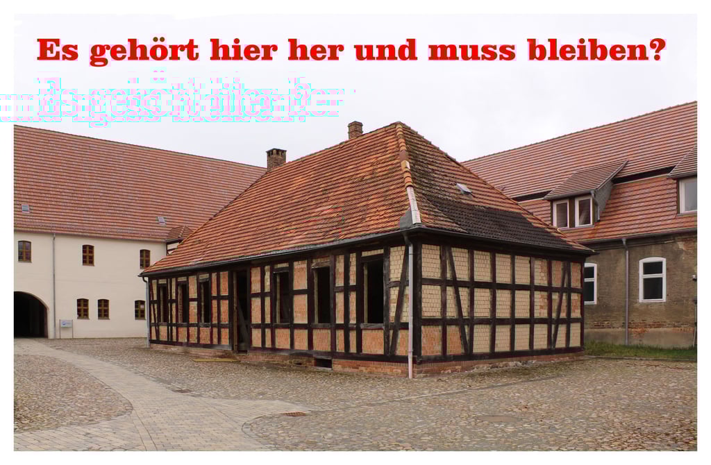 "Es gehört hier her und muss bleiben?" - das fragt die BI Rettet das Backhaus in einer Fotomontage mit dem Gestaltungsvorschlag Nummer 5. Unterdessen hat der Kreis die Abrissgenehmigung für das Gebäude erteilt.