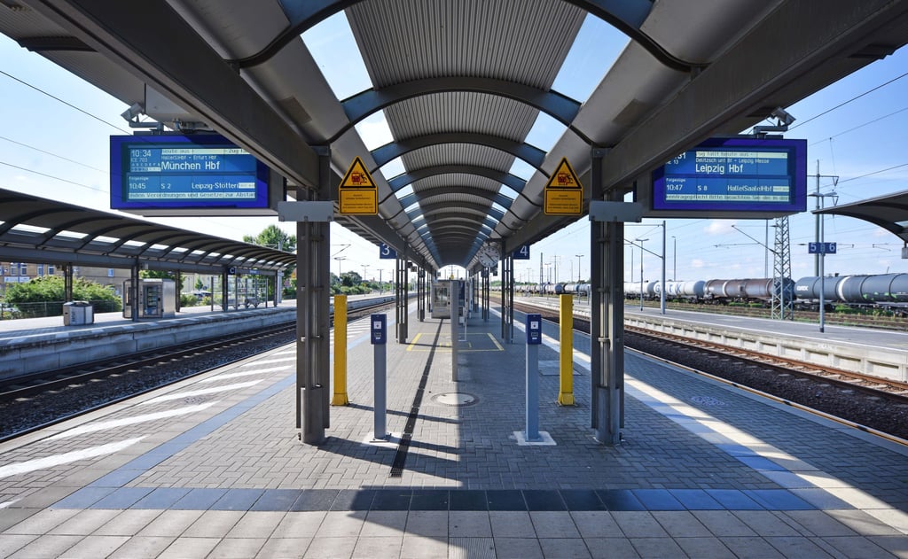 Der Bahnhof in Bitterfeld.