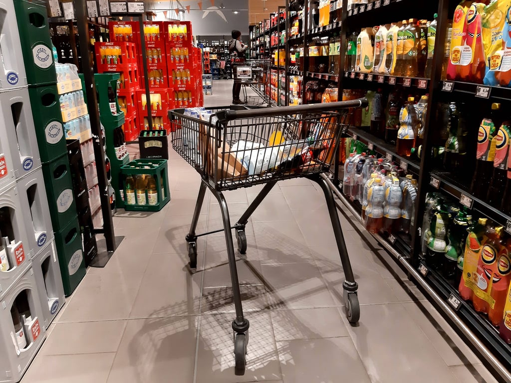 Blick in einen Supermarkt.