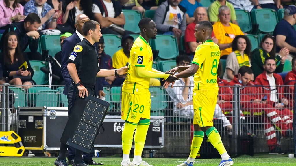 Jean-Kevin Augustin (l.) kam bei Nantes kaum zum Zug.