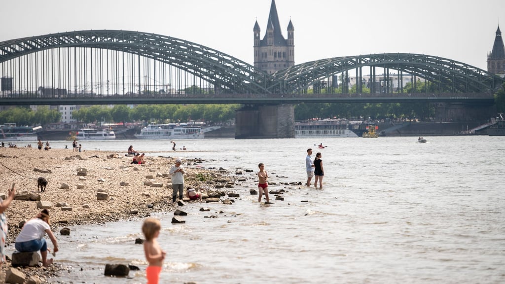 Hohe Temperaturen haben auch die Menschen in Köln ins Schwitzen gebracht.