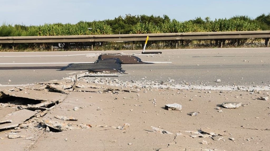 Hitzeschäden an der Autobahn 9