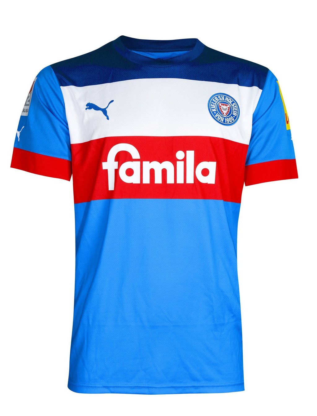 Das neue Heimtrikot für die kommende Fußball-Saison des Zweitligisten Holstein Kiel.