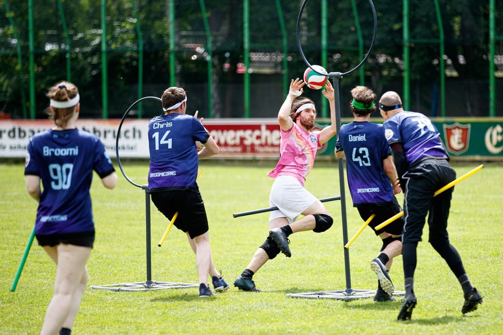 Eine Spielszene beim Quidditch in Hannover.