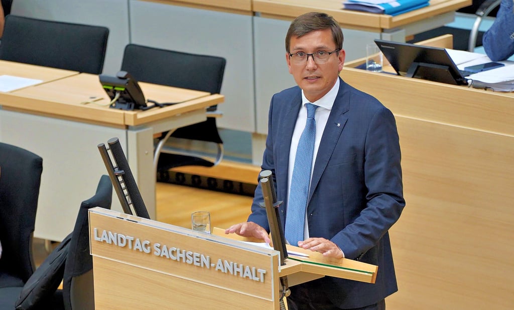 Debüt am Rednerpult: Nach fast einem Jahr hielt Sven Czekalla (CDU) im Mai seine erste Landtagsrede.