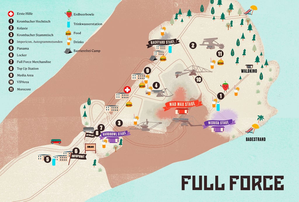 Auf dieser Karte ist das Festivalgelände zu sehen.