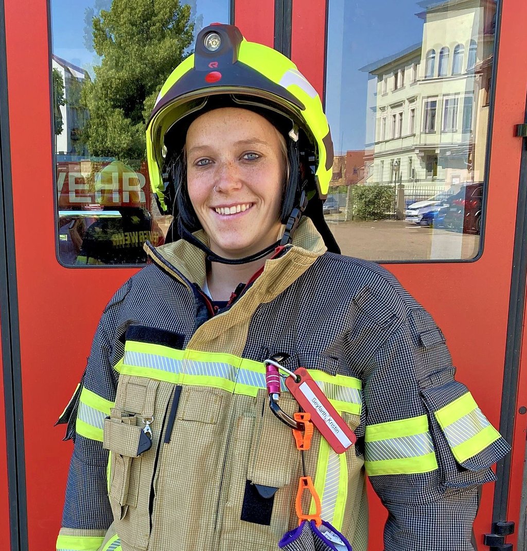 Kristin Seyfarth engagiert sich bei der Freiwilligen Feuerwehr als Jugendwartin.